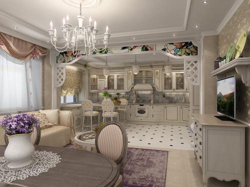 Дизайн гостинной совмещенной с кухней в частном доме. Как обустроить гостиную, совмещенную с кухней?