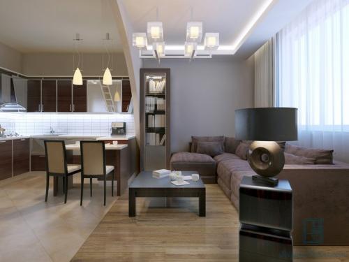 Зонирование кухни и гостиной перегородкой. Какую роль выполняет перегородка между гостиной и кухней