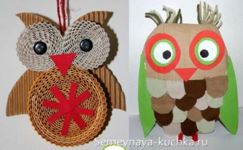 Поделка сова из пластиковой бутылки и листьев. в изготовлении поделки-совы.