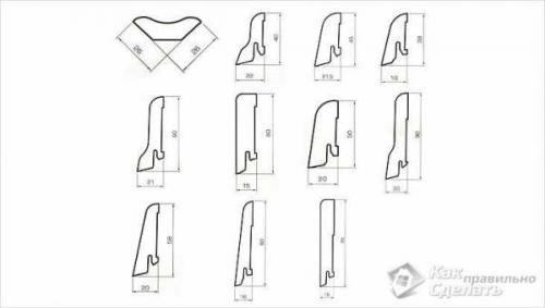 Плинтус в цвет дверей или пола. Принци.  Плинтус для пола в тон дверей и/или дверных наличников 30