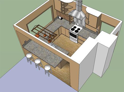 Маленькая кухня планировка.