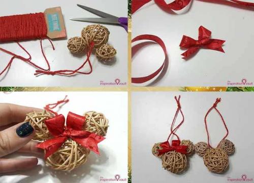 Своими руками игрушки на елку из ткани. Новогодняя игрушка Микки Маус к году 2020 своими руками