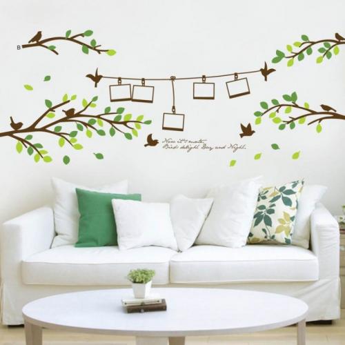 Рисунок на стене в гостинной. Стены в гостиной, для стилей Кантри и Прованс