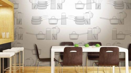 Оформление стены у кухонного стола. Дизайн стены возле стола на кухне