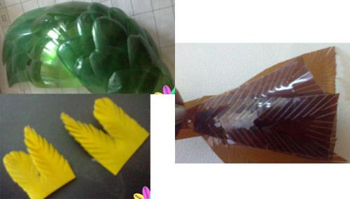 Как сделать попугая из пластиковых бутылок. Попугай из пластиковых ложек и бутылок