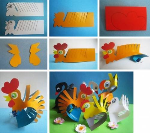 Поделки для детей из бумаги. Аппликации из цветной бумаги для дошкольников