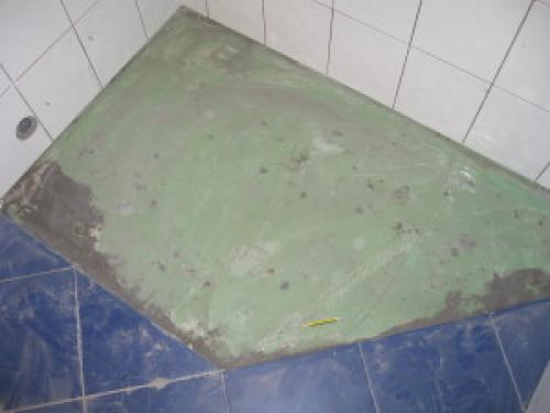 Подиум из пеноблоков. Как сделать подиум для душевой кабины.