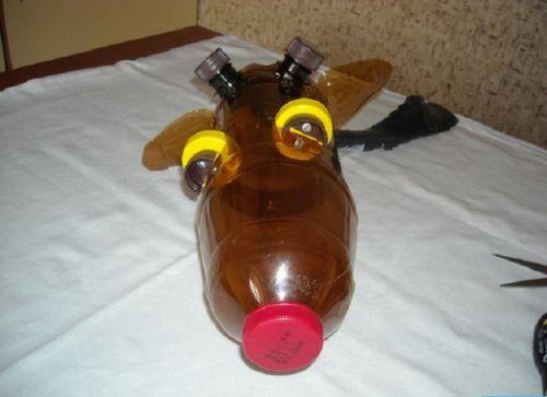 Жираф из пластиковых бутылок своими руками. Кот из пластиковых бутылок.Мастер класс. 19