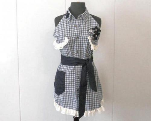 Как сшить фартук из рубашки. Шьем кухонный фартук из мужской рубашки