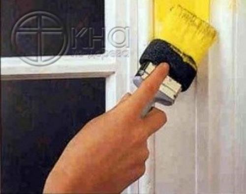 Покраска пластиковых окон под дерево своими руками