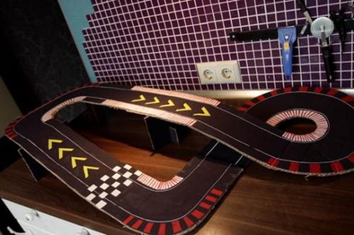 Автотрек из картона своими руками. Как сделать детский гоночный трек