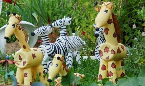 Жираф из пластиковых бутылок своими руками. Кот из пластиковых бутылок.Мастер класс. 14