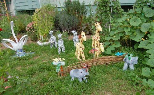 Жираф из пластиковых бутылок своими руками. Кот из пластиковых бутылок.Мастер класс. 16