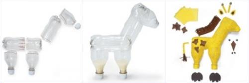 Жираф из бутылок пошагово. Задумчивый жираф из пластиковых бутылок