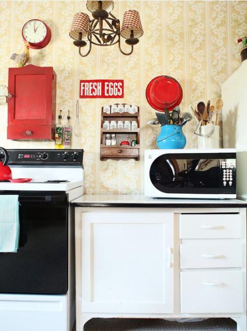 Кухня в винтажном стиле 12