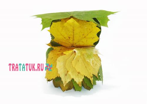 Поделка сова из пластиковой бутылки и листьев. Сова из листьев: яркая объемная поделка своими руками