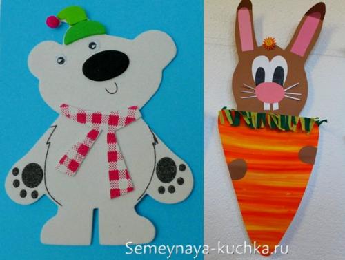 Поделки из бумаги для детей 6 лет. на плоском шаблоне из картона.