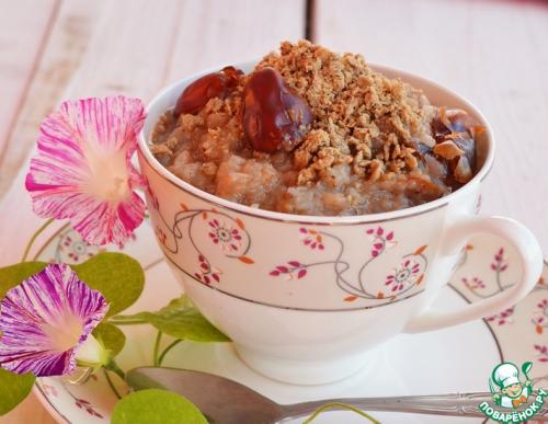 Овсяная каша с халвой. Гречневая каша с халвой и финиками