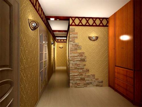 Оформление коридора в доме. Отделочный материал для отделки стен в  прихожей: фото вариантов | Милый дом