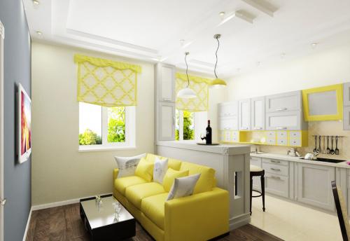 Дизайн кухни студии 20 кв м. Варианты планировки гарнитура