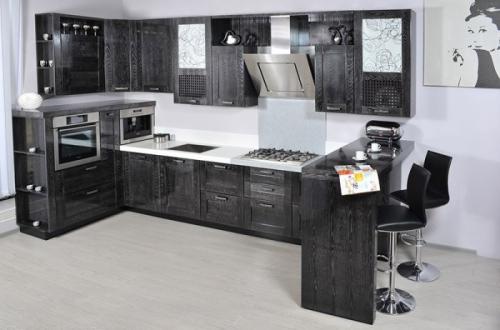 Черная матовая кухня. Особенности черной кухни