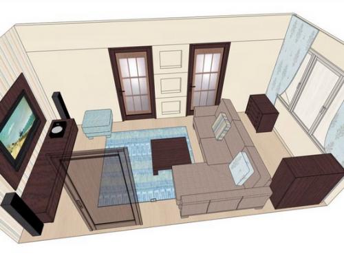 В однокомнатной квартире расположение мебели. Варианты расстановки мебели в однокомнатной квартире (с фото и планом)