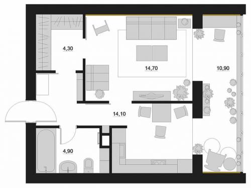 Как красиво обставить квартиру однокомнатную квартиру. Популярные планировки и идеи для перепланировки однокомнатной квартиры 02
