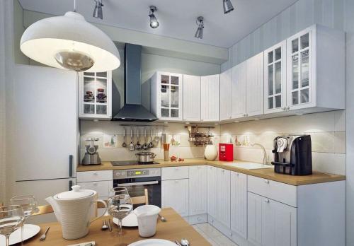 Кухня белая с яркими акцентами. Белая кухня — разрушаем распространенные мифы