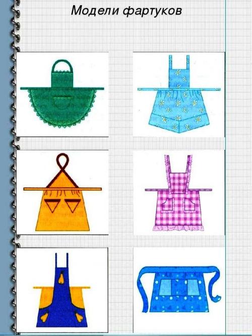 Как сшить кухонный фартук своими руками для девочки. Основные модели фартуков
