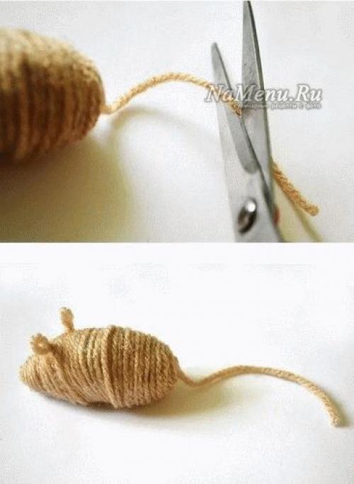 Игрушки из флиса новогодние. Елочные игрушки из ткани 14