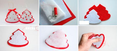 Елочные игрушки из фетра шаблоны. Елочные фетровые игрушки на Новый год 2019