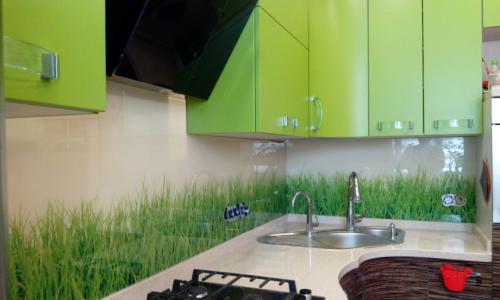 Обои под зеленый кухонный гарнитур. Где рекомендовано использовать цвет