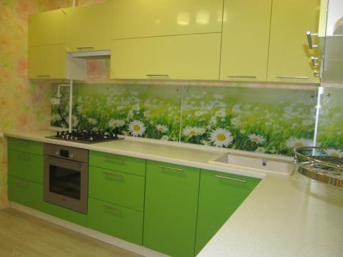 Обои под зеленый кухонный гарнитур. Где рекомендовано использовать цвет