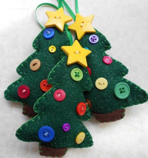 Игрушки из флиса новогодние. Елочные игрушки из ткани 02 Игрушки из флиса новогодние. Елочные игрушки из ткани 02