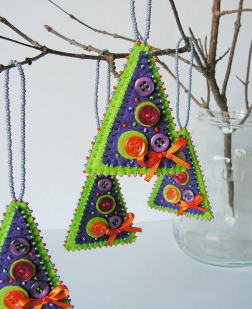 Игрушки из флиса новогодние. Елочные игрушки из ткани 04 Игрушки из флиса новогодние. Елочные игрушки из ткани 04