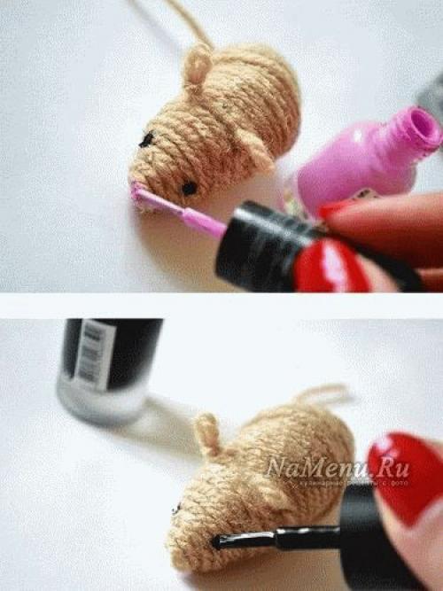 Игрушки из флиса новогодние. Елочные игрушки из ткани 15