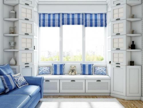 Варианты оформления места возле окна 03