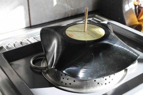 Поделки из пластинок виниловых. Всевозможные емкости