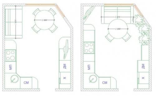 Кухня столовая с эркером интерьер. Устройство обеденной зоны