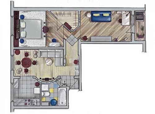 Перепланировка двухкомнатной хрущевки распашонка. Перепланировка трёшки-распашонки 60 м  в панельной хрущёвке: 5 схем (бесплатно)