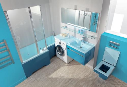 Стиральная машина в ванной дизайн. Общие черты современного стиля  