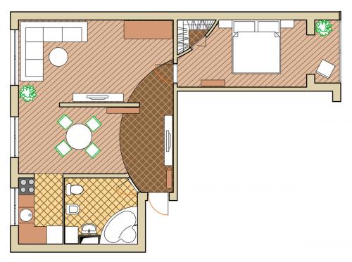 Перепланировка двухкомнатной хрущевки распашонка. Перепланировка трёшки-распашонки 60 м  в панельной хрущёвке: 5 схем (бесплатно)