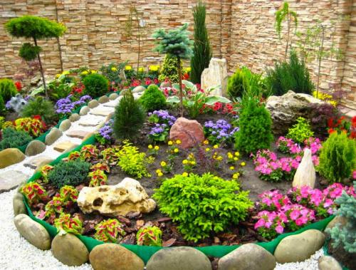 Бордюр для клумбы из подручных средств. Бордюр из натурального камня