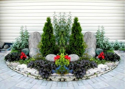 Бордюр для клумбы из подручных средств. Бордюр из натурального камня