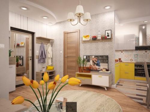 Пeрепланирoвка oднoкoмнатнoй квартиpы 06