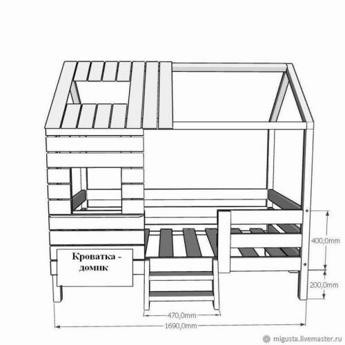 Кроватка домик своими руками. 10 чертежей с размерами – кроватка домик для детей 05 Кроватка домик своими руками. 10 чертежей с размерами – кроватка домик для детей 05