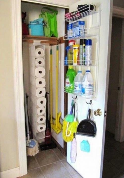 Как удобно хранить швабры. Где хранить швабры и ведра в современной квартире?