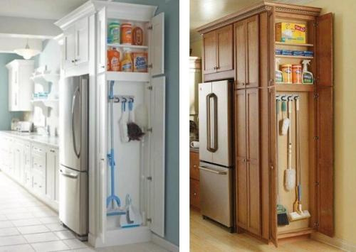 Как удобно хранить швабры. Где хранить швабры и ведра в современной квартире?