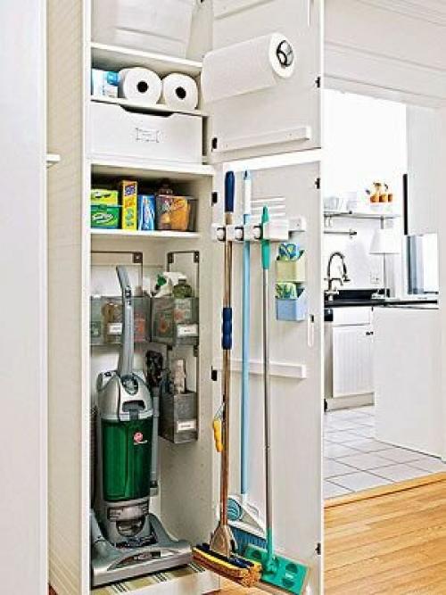Как удобно хранить швабры. Где хранить швабры и ведра в современной квартире?