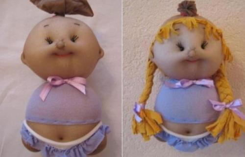 Кукла из бутылки и капронового носка. Куклы из носок, идеи с фото